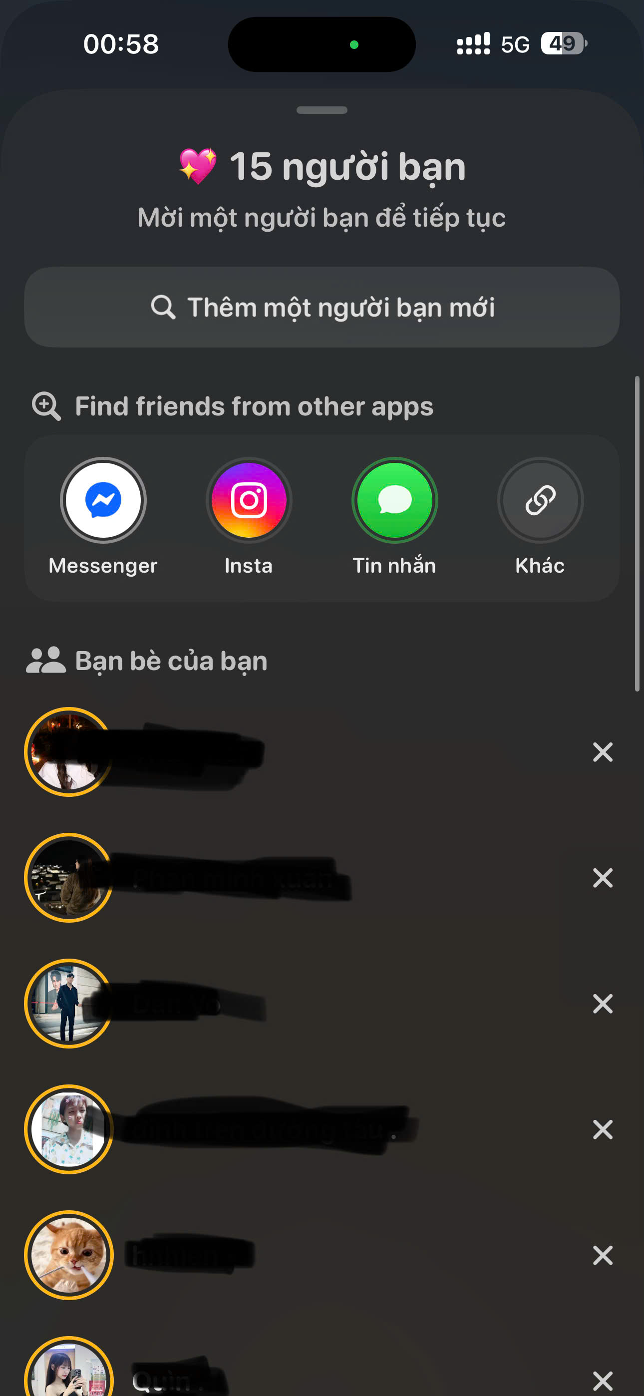 Danh Sách Bạn Bè